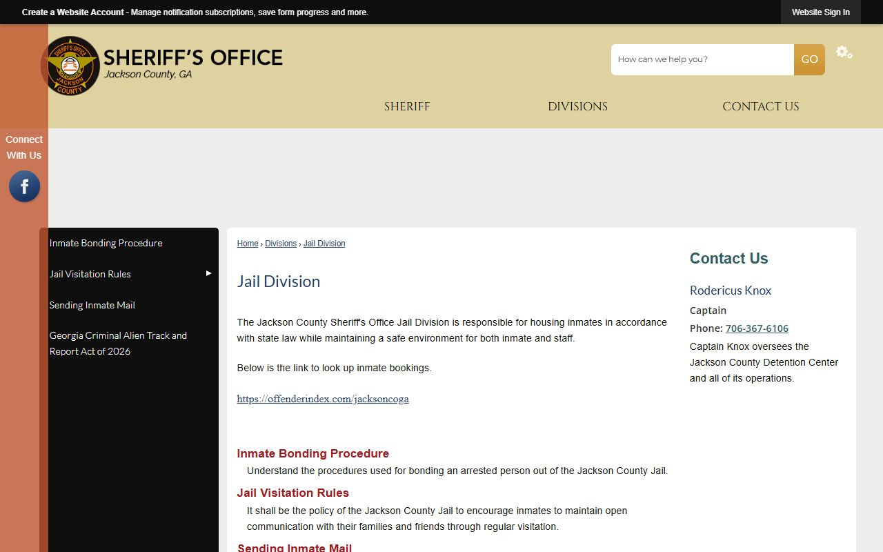Jackson County arrest records Jail Division source