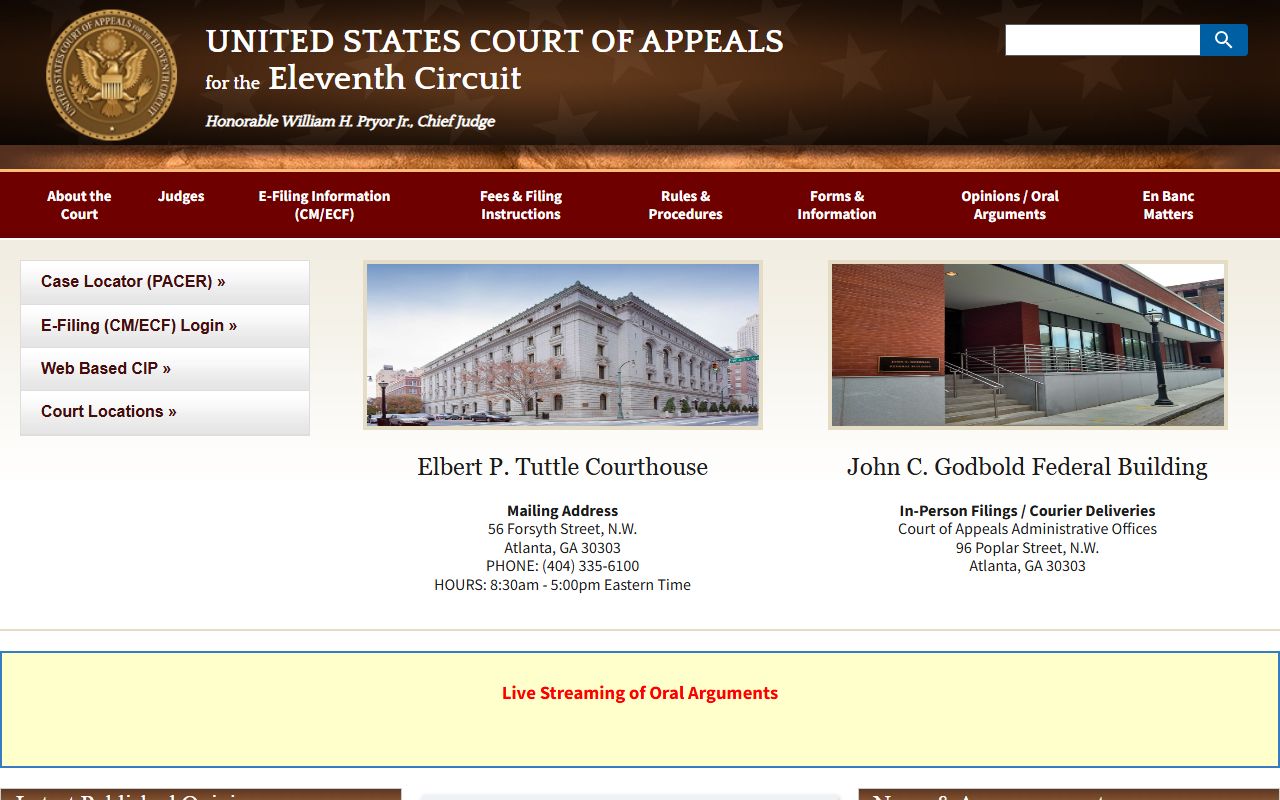Jackson County court dockets Eleventh Circuit appeals source