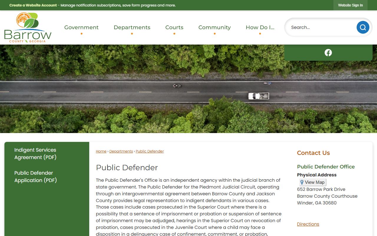 Jackson County criminal court records Public Defender page