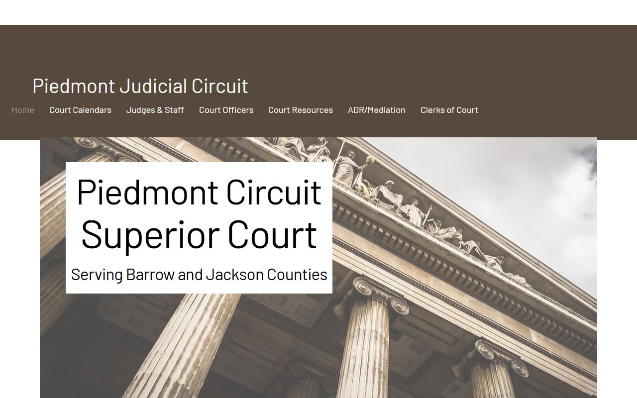 Jackson County Superior Court Piedmont Judicial Circuit website